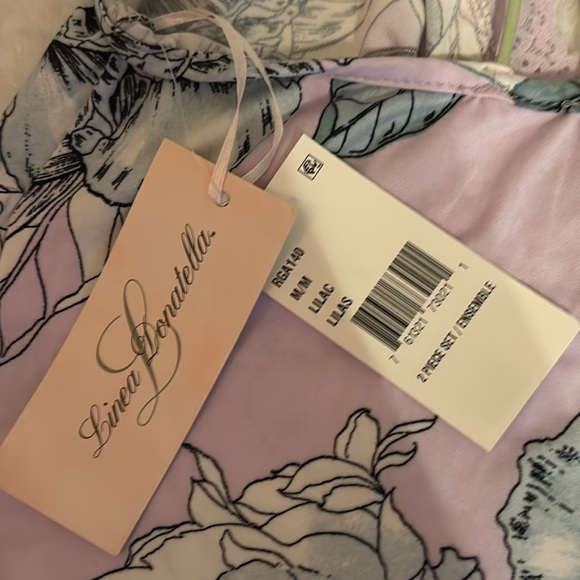 Linea Donatella Purple Tropical Cami & Shorts Pajama Set - Picture 14 of 16